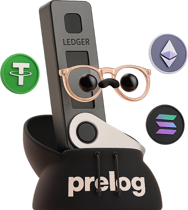 Ledger character with coins